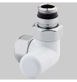 DETENTORE D'ARREDO AD ANGOLO DX BIANCO - 1/2 x 24-19