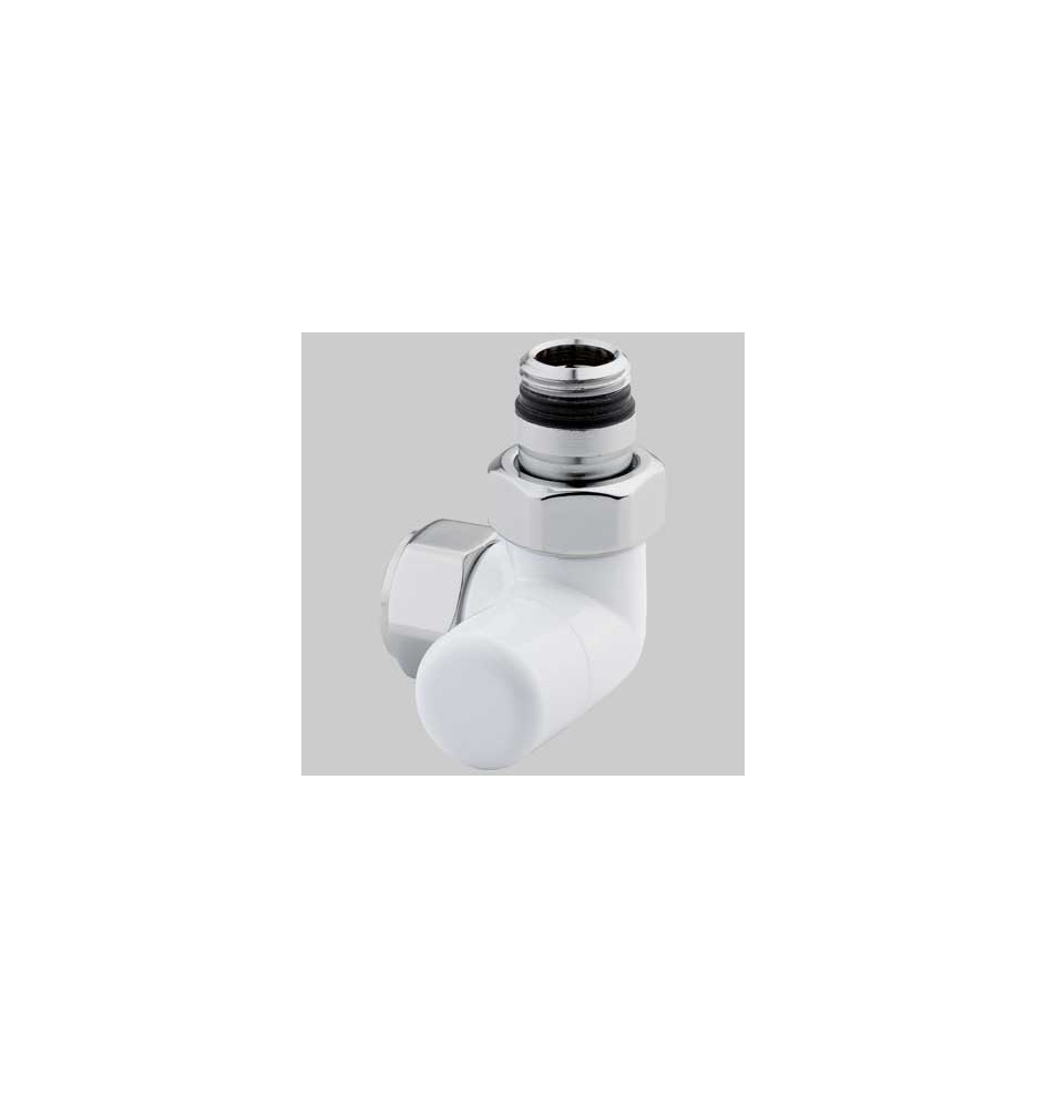 DETENTORE D'ARREDO AD ANGOLO DX BIANCO - 1/2 x 24-19