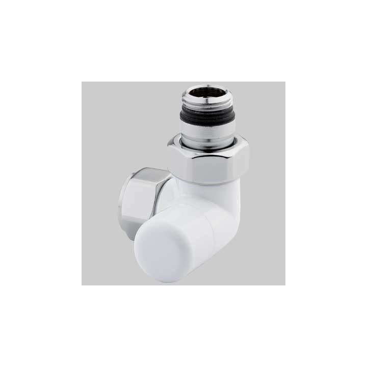 DETENTORE D'ARREDO AD ANGOLO DX BIANCO - 1/2 x 24-19