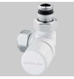 VALVOLA D'ARREDO AD ANGOLO TERMOSTATICA DX BIANCA - 1/2 x 24-19