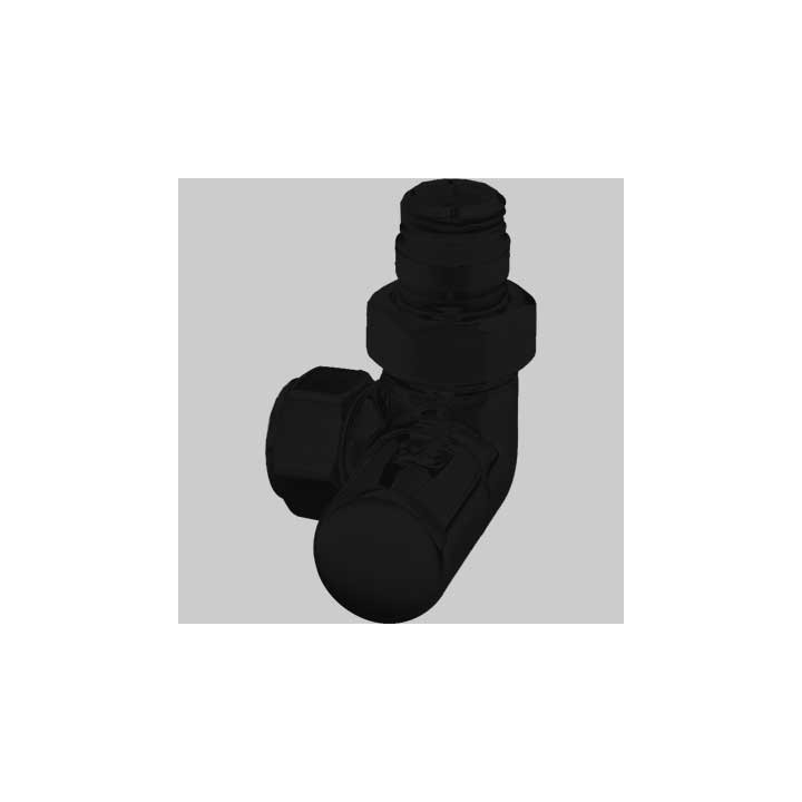 DETENTORI D'ARREDO AD ANGOLO DX "HIGH STYLE B" - Nero Opaco 1/2 x 24-19