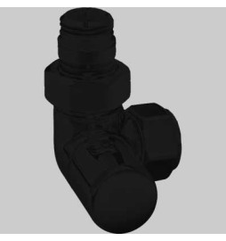 DETENTORE D'ARREDO AD ANGOLO SX "HIGH STYLE B" - Nero Opaco 1/2 x 24-19