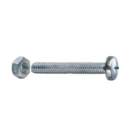 SC VITE P/FERRO TC 6X 60MM ZINC C/DADO 10 PZ