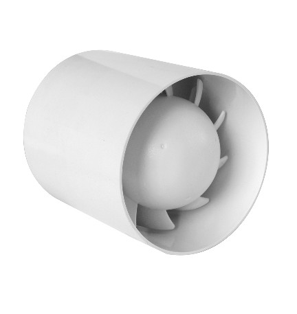 ASPIRATORE ELICOIDALE CILINDRICO PER CONDOTTI Bianco Diam. 100