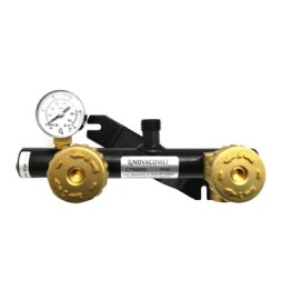 CENTRALINA GAS COMPATTA CON MANOMETRO E VALVOLA DI SICUREZZA Coll. 3 bombole