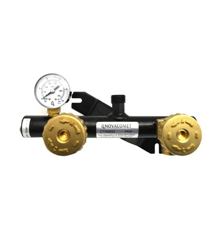 CENTRALINA GAS COMPATTA CON MANOMETRO E VALVOLA DI SICUREZZA Coll. 3 bombole