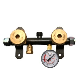 CENTRALINA KOMPACT 2 BOMBOLE CON VALVOLA E MANOMETRO -