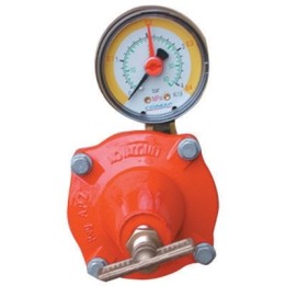 REGOLATORE GAS GPL DI ALTA PRESSIONE CON MANOMETRO MOD. APZ12 kg. / h 12-18