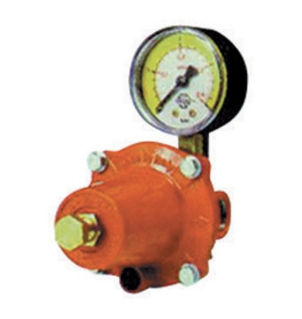 REGOLATORE GAS GPL DI ALTA PRESSIONE CON MANOMETRO MOD. APZ250 kg. / h 30