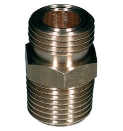 RACCORDO A NIPPLE IN OTTONE CON FILETTATURA DX/SX 3/8M. x 20/14