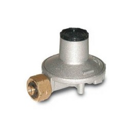 REGOLATORE GAS GPL BASSA PRESSIONE SINGOLO STADIO 3KG/H W20 x 1/14" sx con dado