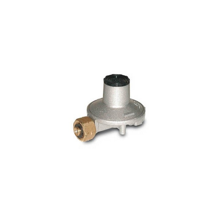 REGOLATORE GAS GPL BASSA PRESSIONE SINGOLO STADIO 3KG/H W20 x 1/14" sx con dado