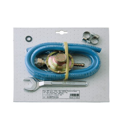 KIT REGOLATORE GAS TF CH 25 CHIAVE E TUBO -