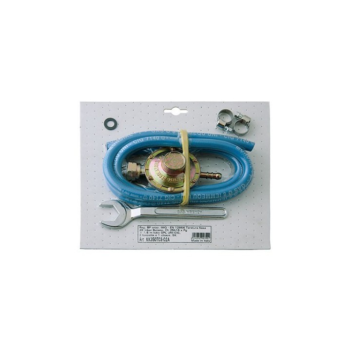 KIT REGOLATORE GAS TF CH 25 CHIAVE E TUBO -