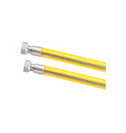 TUBO FLESSIBILE IN ACCIAIO PER GAS MF cm 50 1/2x1/2