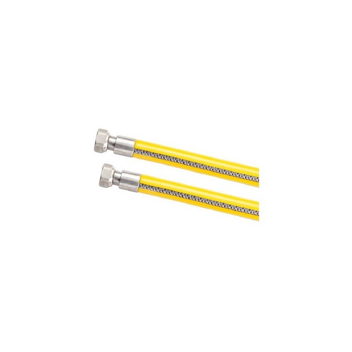 TUBO FLESSIBILE IN ACCIAIO PER GAS MF cm 100 1/2x1/2