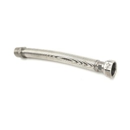 FLESSIBILE INOX RACCORDO IN OTTONE L. 130 / 220 MM (per Acqua) 1/2