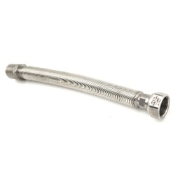 FLESSIBILE INOX RACCORDO IN OTTONE L. 220 / 420 MM (per Acqua) 3/4
