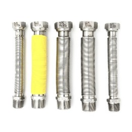 KIT 5 PZ FLESSIBILI INOX ESTENSIBILI PER CALDAIE A GAS mm. 150/300