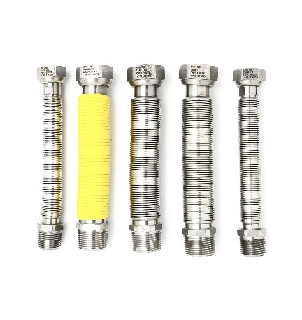 KIT 5 PZ FLESSIBILI INOX ESTENSIBILI PER CALDAIE A GAS mm. 150/300
