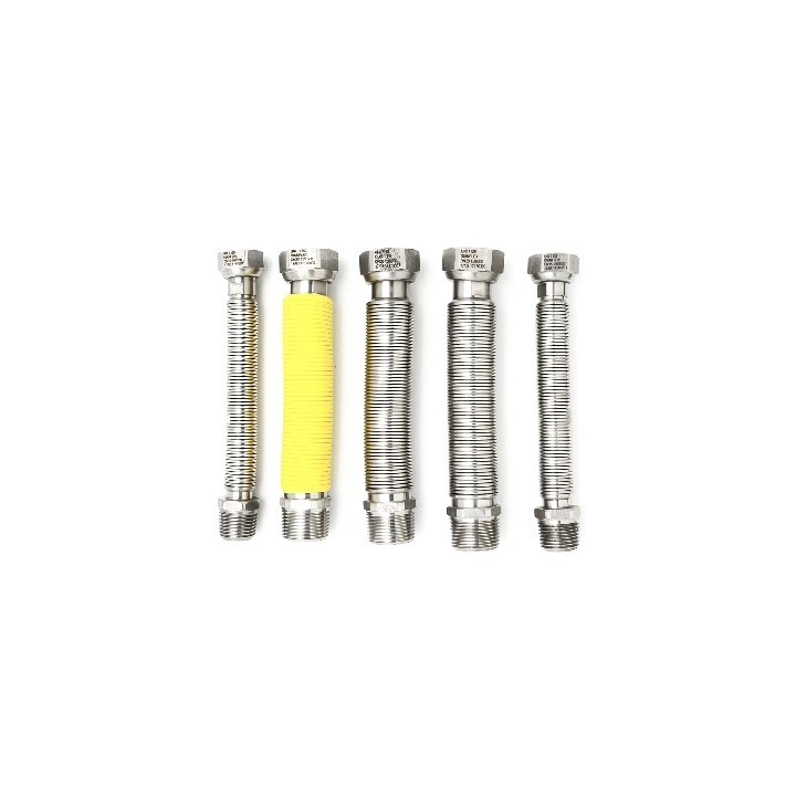 KIT 5 PZ FLESSIBILI INOX ESTENSIBILI PER CALDAIE A GAS mm. 150/300
