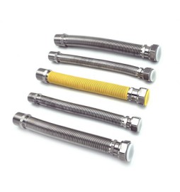 KIT 5 PZ FLESSIBILI INOX ESTENSIBILI PER CALDAIE A GAS mm 220/420