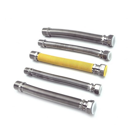 KIT 5 PZ FLESSIBILI INOX ESTENSIBILI PER CALDAIE A GAS mm 220/420