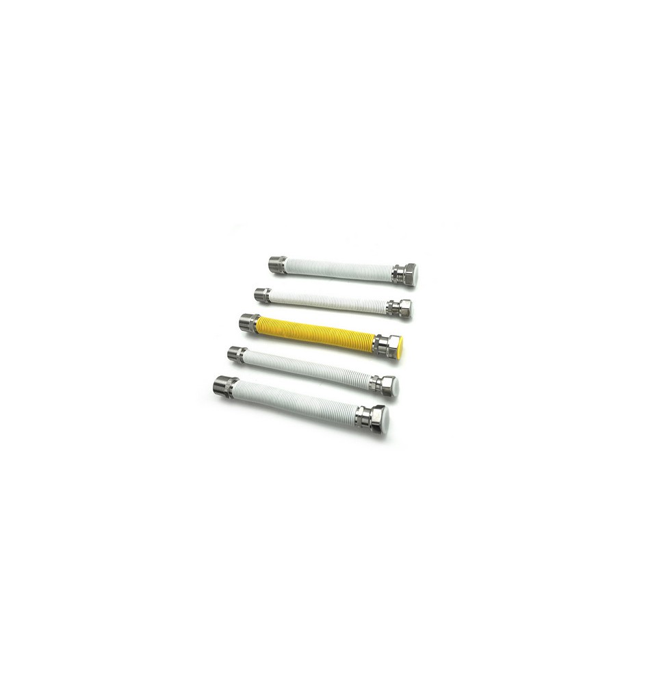 KIT 5 PZ FLESSIBILI INOX ESTENSIBILI RIVESTITI PER CALDAIE A GAS mm 220/420