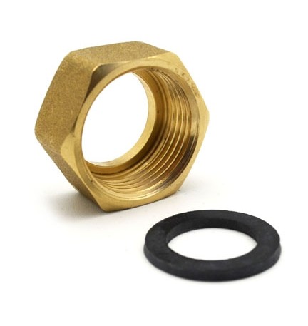 DADO IN OTTONE PER TUBI GAS + GUARNIZIONE 1/2