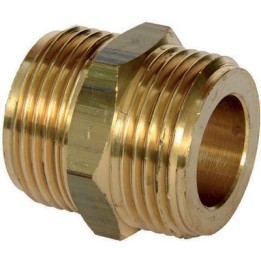 NIPPLE IN OTTONE PER TUBI GAS E ACQUA 3/4