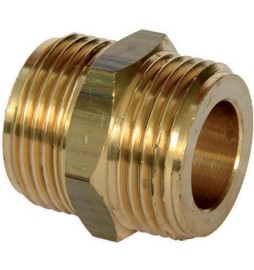 NIPPLE IN OTTONE PER TUBI GAS E ACQUA 3/4