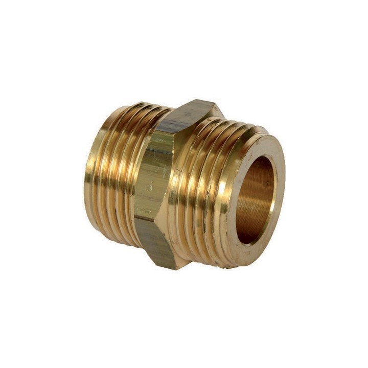 NIPPLE IN OTTONE PER TUBI GAS E ACQUA 3/4
