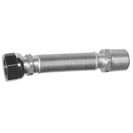 FLESSIBILE INOX RACCORDO IN OTTONE MM 130 / 220 ACQUA PARIGI 1/2