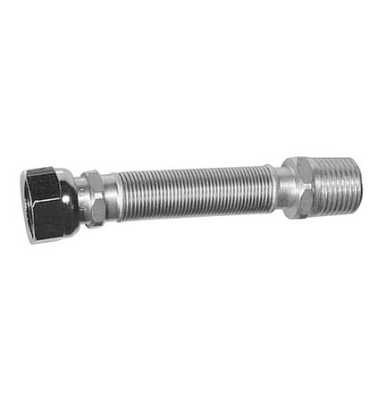 FLESSIBILE INOX RACCORDO IN OTTONE MM 130 / 220 ACQUA PARIGI 1/2