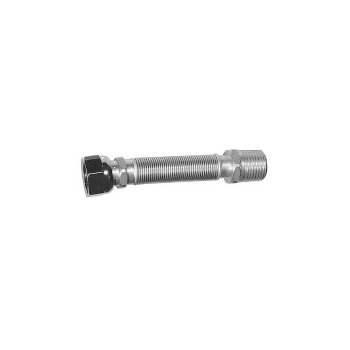 FLESSIBILE INOX RACCORDO IN OTTONE MM 130 / 220 ACQUA PARIGI 1/2