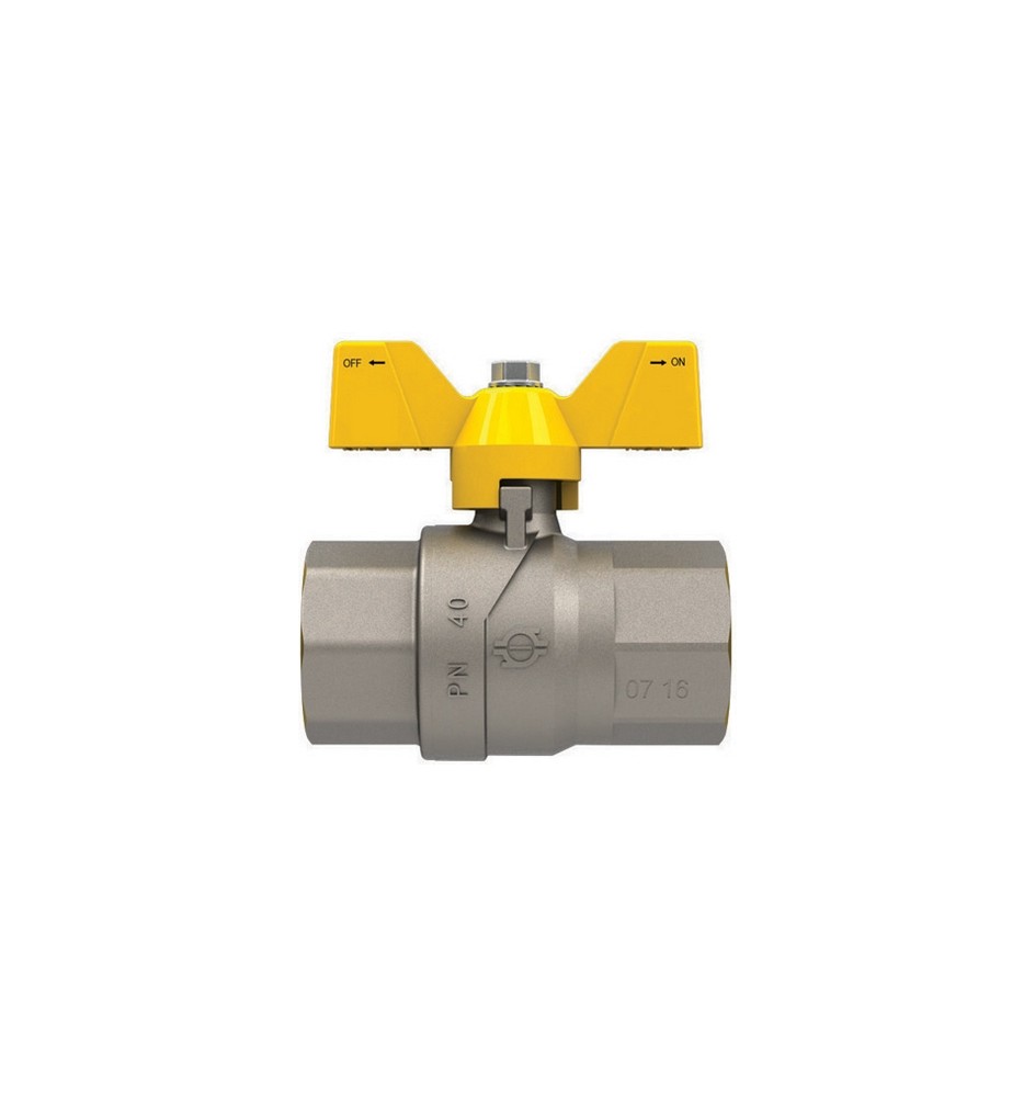 VALVOLA A SFERA GAS CON FARFALLA FUTURGAS FF 1/2" DN 15