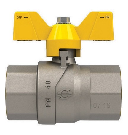 VALVOLA A SFERA GAS CON FARFALLA FUTURGAS FF 1/2" DN 15