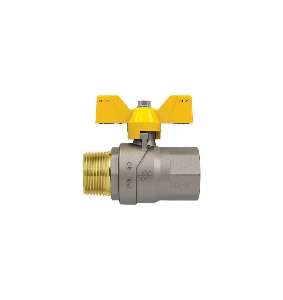VALVOLA A SFERA GAS CON FARFALLA FUTURGAS MF 1/2" DN 15