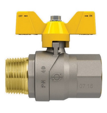 VALVOLA A SFERA GAS CON FARFALLA FUTURGAS MF 1/2" DN 15
