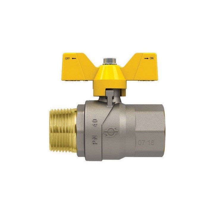 VALVOLA A SFERA GAS CON FARFALLA FUTURGAS MF 1/2" DN 15