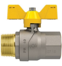 VALVOLA A SFERA GAS CON FARFALLA FUTURGAS MF 3/4" DN 20