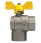 VALVOLA A SFERA GAS A SQUADRA FF CON FARFALLA 1" x 1" DN 25