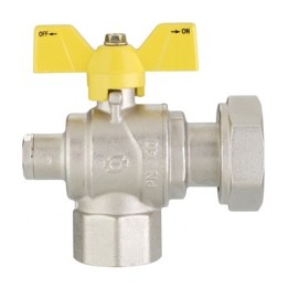 VALVOLA A SFERA GAS A SQUADRA FUTURGAS FEMMINA-DADO GIREVOLE 3/4" x 1" DN 20