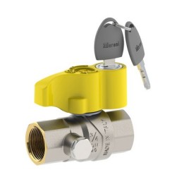 VALVOLA A SFERA PER GAS ATT. FF CON SERRATURA 3/4" DN 20