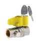 VALVOLA A SFERA PER GAS ATT. FF CON SERRATURA 3/4" DN 20