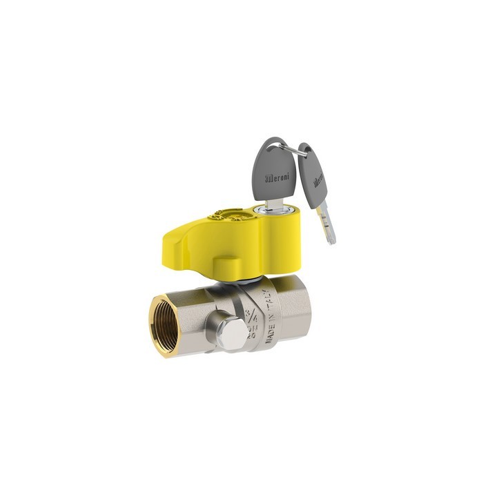 VALVOLA A SFERA PER GAS ATT. FF CON SERRATURA 1" DN 25