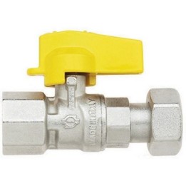 RUBINETTO A SFERA CON LEVA NORMGAS DIRITTO FEM - GIREVOLE FEM. 1/2" X 1/2" DN 10
