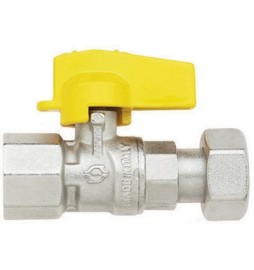 RUBINETTO A SFERA CON LEVA NORMGAS DIRITTO FEM - GIREVOLE FEM. 1/2" X 1/2" DN 10