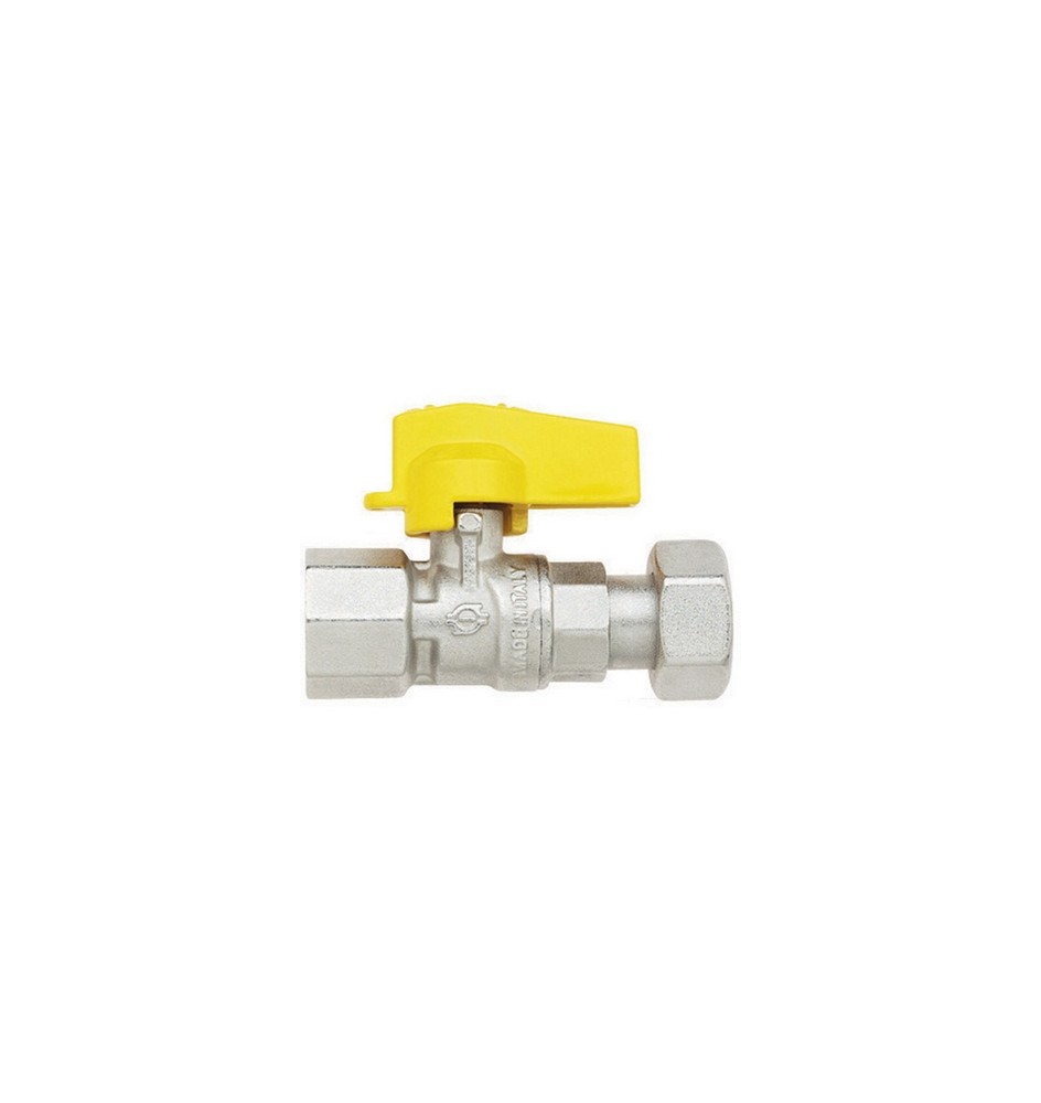 RUBINETTO A SFERA CON LEVA NORMGAS DIRITTO FEM - GIREVOLE FEM. 1/2" X 1/2" DN 10