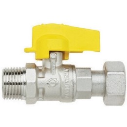 RUBINETTO A SFERA DIRITTO CON LEVETTA NORMGAS MASCHIO-GIRELLO FEMMINA 1/2" x 1/2" DN 10